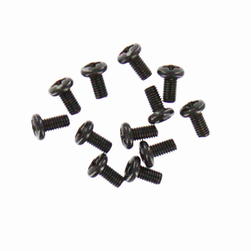 3x6mm Button Head Phillips Machine Thread Screws (12pcs)