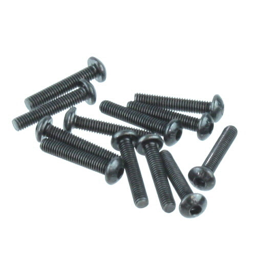 3x16mm Button Head Hex Machine Thread Screws (12pcs)