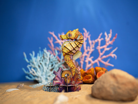 Seahorse 3D Kraft Paper Puzzle