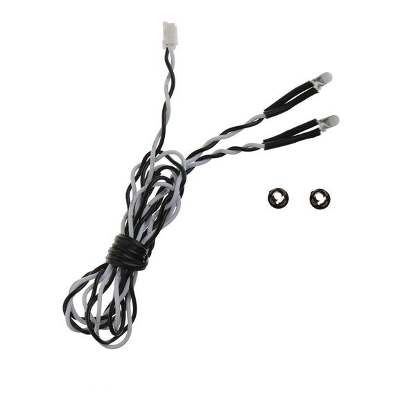 White Dual LED 3mm - 2-LEDs on Single Lead