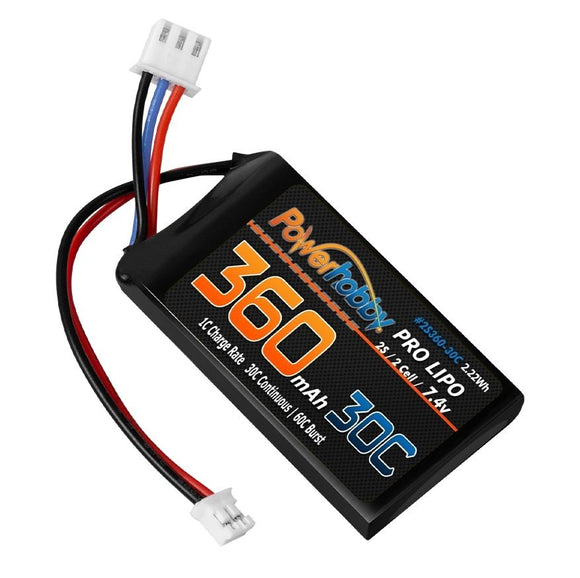 360mAh 2S 30C LiPo Battery: Axial SCX24