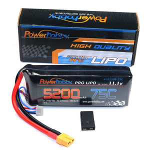 3S 11.1V 5200MAH 75C W/ XT60 and HC TRX Adapter