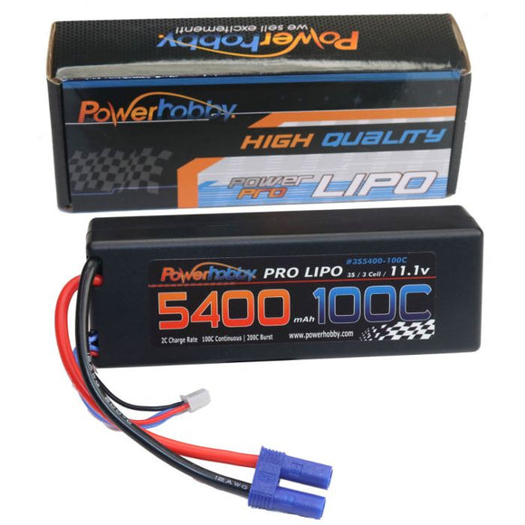 3S 11.1V 5400MAH 100C W/ EC5 Hard Case