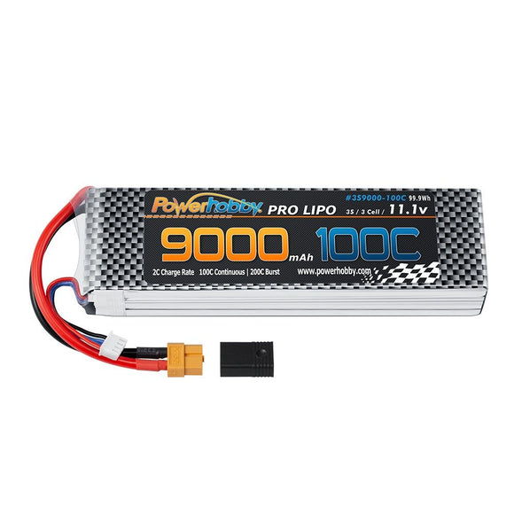 3S 11.1V 9000mAh 100C Graphene Lipo Battery w/ XT60