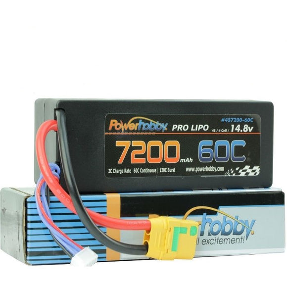 4S 14.8V 7200MAH 60C w/ XT90 Hard Case