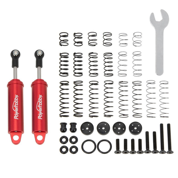 80mm Promatics Two Stage Internal Spring Shocks, Red