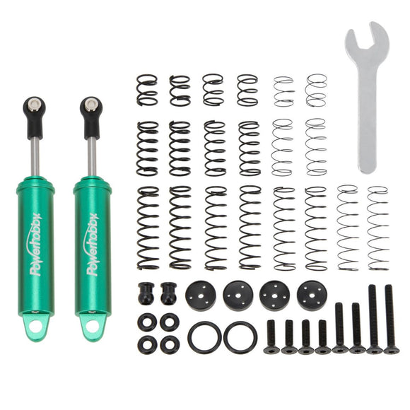 90mm Promatics Two Stage Internal Spring Shocks, Green