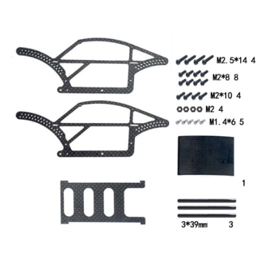 Carbon Fiber Chassis Frame Kit for 1/18 Traxxas TRX-4M