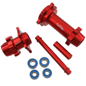 7075 Aluminum Front & Rear Wheel Hubs, Red, Losi Promoto