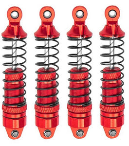 Aluminum Front & Rear Shocks, for Arrma Grom, Red, 4pcs