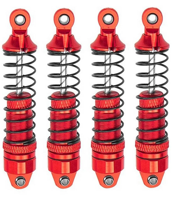 Aluminum Front & Rear Shocks, for Arrma Grom, Red, 4pcs