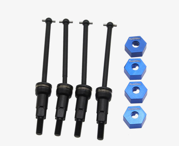 Front & Rear CVD Axles Drive Shafts, Black, for Arrma Grom,