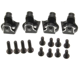 Aluminum Lower 4-Link Mount Set, Black, for Losi Mini LMT