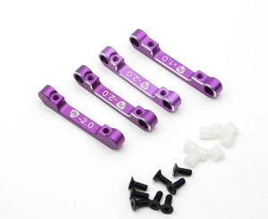 Aluminum Suspension Mount Set (+1.0/-2.0) Purple MST RMX 2.5