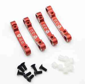 Aluminum Suspension Mount Set (+1.0/-2.0) Red, MST RMX 2.5