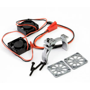 1/10 Aluminum Heatsink Mount 30mm Twin Turbo Cooling Fans