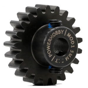 Hardened Steel 18T Mod1 5mm Pinion Gear with 2 Grub Screws