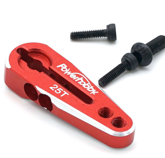 Powerhobby 25T Aluminum Clamping Servo Horn Red