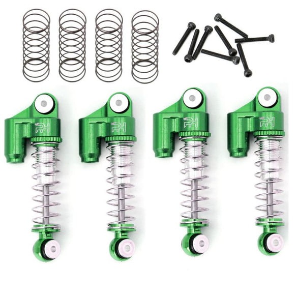 Aluminum Threaded Mini/Micro Shocks, Axial SCX24 F/R Green