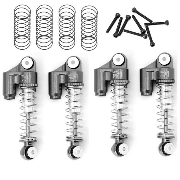 Axial SCX24 C10 JLU Jeep Betty Aluminum Shocks Grey