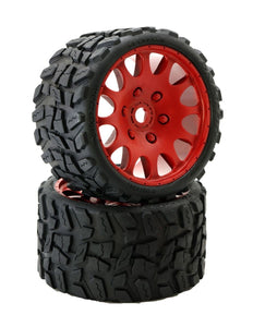 Powerhobby Raptor Belted Monster Truck Tires / Wheels w