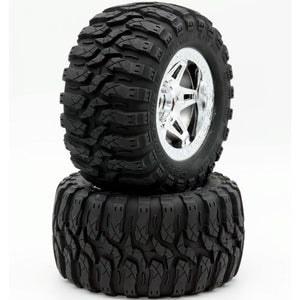 1/8 Defender 3.8" Belted All Terrain Tires 17mm Mounted