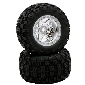 1/8 Raptor 3.8" Belted All Terrain Tires 17mm Mounted