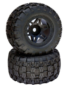 1/8 Raptor 3.8" Belted All Terrain Tires 17mm Mounted