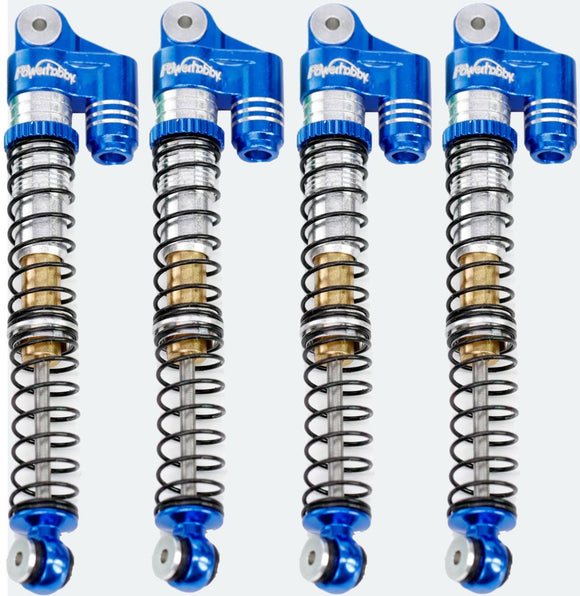 1/24 Aluminum 58mm Long Travel Shocks, Blue, for Axial SCX24