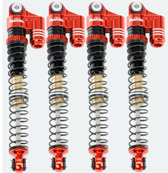 1/24 Aluminum 58mm Long Travel Shocks, Red, for Axial SCX24