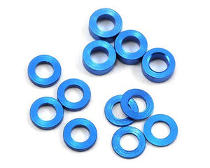 Aluminum Ball Stud Washer Set Blue (12pcs)