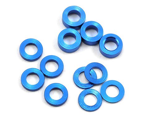 Aluminum Ball Stud Washer Set Blue (12pcs)