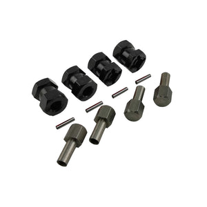 Wheel Hex Extension Adaptors 15mm Black