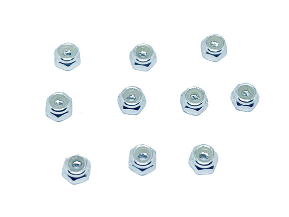 Nylon Lock Nut M2 (10pcs) Silver