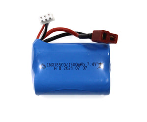 Li-Ion 7.4V 1500mAh Battery Pack (TYPE 18500) w/T-Plug for