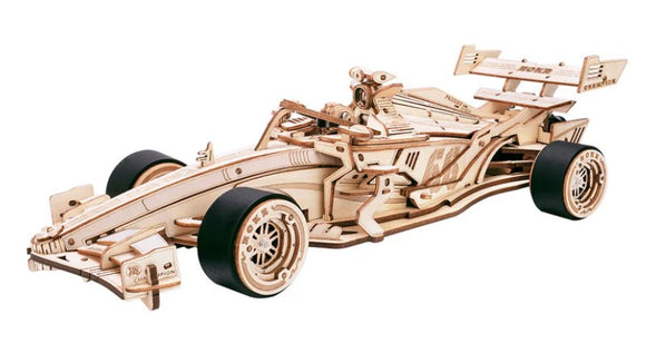 F1 Racing Car, Mechanical Wood Models