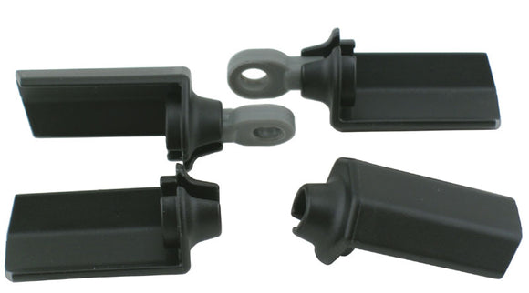 SHOCK SHAFT GUARDS FOR MOST ASC 1/10 SCALE SHOCKS - BLACK