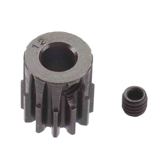 Extra Hard 12T 32P Blackened Steel Pinion Gear, 5mm Shaft