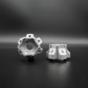 12mm Hex "DOT" Machined Aluminum Hubs (2) "3 DOT 7mm"