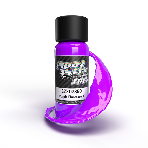 Purple Fluorescent Airbrush Ready Paint, 2oz Bottle