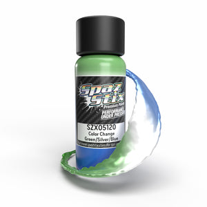 Color Change Airbrush Paint, Green/Silver/Blue, 2oz Bottle