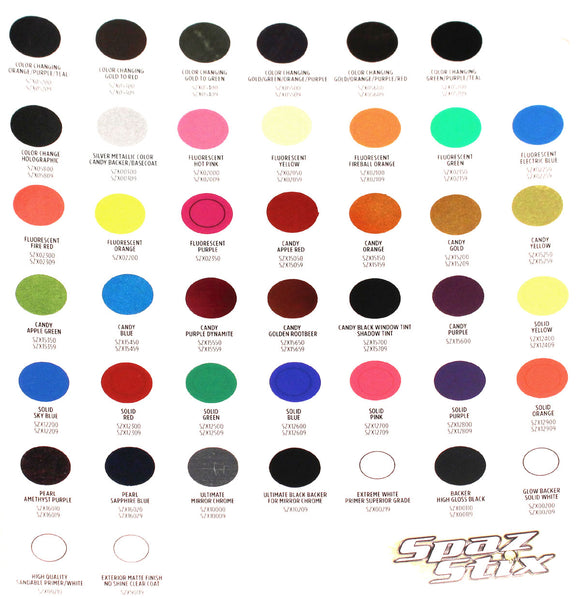 PAINT COLOR IDENTIFICATION CARD