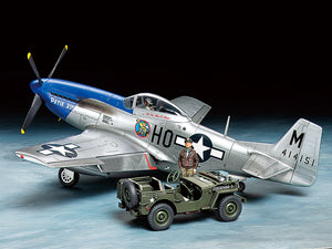 1/48 North American P-51D Mustang & 1/4-ton 4x4 Light