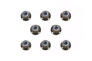 4mm Flange Lock Nut Black / 8p