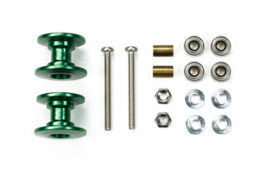 JR LW Double Aluminum Rollers, 13-12mm, Green