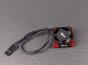 Fan 25x25x10 Hiflow Black/Red, 2pin 180mm