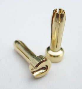 4mm HD Male Bullets (Charger Side, pr.) Gold