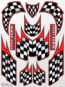 Racing Checkers Sticker Sheet