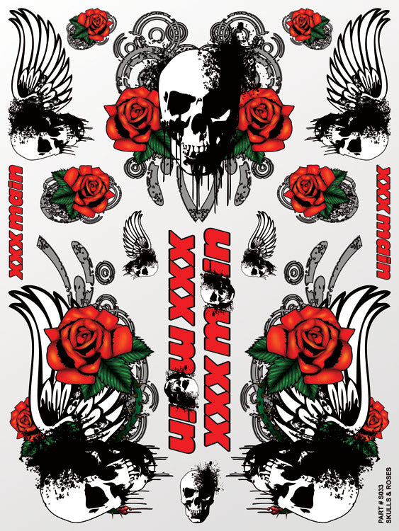 Skulls & Roses Sticker Sheet