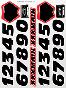 Numbers Black Sticker Sheet